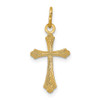 Lex & Lu 14k Yellow Gold Polished Small Cross Pendant - 4 - Lex & Lu