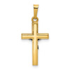 Lex & Lu 14k Yellow Gold Polished INRI Crucifix Cross Pendant LAL89273 - 3 - Lex & Lu