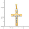 Lex & Lu 14k Yellow Gold Polished INRI Crucifix Cross Pendant LAL89274 - 3 - Lex & Lu