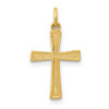 Lex & Lu 14k Yellow Gold Cross Charm LAL89301 - Lex & Lu