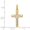 Lex & Lu 14k Two-tone Gold INRI Hollow Crucifix Pendant LAL89351 - 3 - Lex & Lu