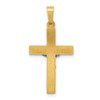 Lex & Lu 14k Two-tone Gold INRI Hollow Crucifix Pendant LAL89351 - 4 - Lex & Lu