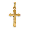 Lex & Lu 14k Two-tone Gold INRI Hollow Crucifix Pendant LAL89354 - 4 - Lex & Lu