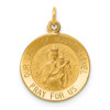 Lex & Lu 14k Yellow Gold Our Lady of Mount Carmel Medal Charm - Lex & Lu