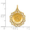 Lex & Lu 14k Yellow Gold Saint Christopher Medal Charm LAL89395 - 3 - Lex & Lu