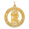 Lex & Lu 14k Yellow Gold Saint Christopher Medal Pendant LAL89396 - Lex & Lu