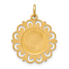 Lex & Lu 14k Yellow Gold Saint Theresa Medal Charm LAL89402 - 4 - Lex & Lu