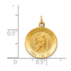 Lex & Lu 14k Yellow Gold Saint Luke Medal Charm - 3 - Lex & Lu