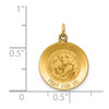 Lex & Lu 14k Yellow Gold Saint George Medal Charm LAL89417 - 3 - Lex & Lu