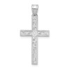 Lex & Lu 14k White Gold Cross Pendant LAL89446 - Lex & Lu