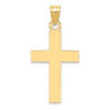 Lex & Lu 14k Yellow Gold Polished Cross Charm LAL89473 - Lex & Lu