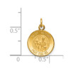 Lex & Lu 14k Yellow Gold Saint Matthew Medal Charm LAL89521 - 3 - Lex & Lu