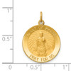 Lex & Lu 14k Yellow Gold Infant of Prague Medal Charm LAL89540 - 3 - Lex & Lu