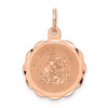 Lex & Lu 14k Rose Gold Saint Christopher Medal Charm - Lex & Lu