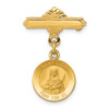 Lex & Lu 14k Yellow Gold Saint Lucy Medal Pin - Lex & Lu