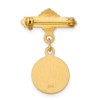 Lex & Lu 14k Yellow Gold Saint Lucy Medal Pin - 4 - Lex & Lu