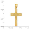 Lex & Lu 14k Yellow Gold Laser Designed Cross LAL89634 - 3 - Lex & Lu