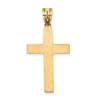 Lex & Lu 14k Yellow Gold Laser Designed Cross LAL89634 - 4 - Lex & Lu