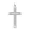 Lex & Lu 14k White Gold Laser Designed Cross Pendant LAL89639 - Lex & Lu