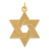 Lex & Lu 14k Yellow Gold Laser Designed Star of David Pendant LAL89665 - Lex & Lu