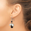 Lex & Lu Sterling Silver Onyx/FW Cultured White Pearl/Black Crystal Earrings - 3 - Lex & Lu