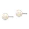 Lex & Lu 14k White Gold 5-6mm Round FW Cultured Pearl Stud Earrings - 2 - Lex & Lu