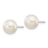 Lex & Lu 14k White Gold 7-8mm Round FW Cultured Pearl Stud Earrings - 2 - Lex & Lu