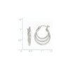 Lex & Lu 14k White Gold Triple Hoop Earrings - 4 - Lex & Lu