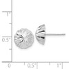 Lex & Lu 14k White Gold Polished & D/C Half Ball Post Earrings LAL89920 - 4 - Lex & Lu