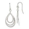 Lex & Lu Sterling Silver Polished Teardrops Dangle Earrings - Lex & Lu