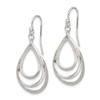 Lex & Lu Sterling Silver Polished Teardrops Dangle Earrings - 2 - Lex & Lu