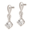 Lex & Lu Sterling Silver w/Rhodium CZ Dangle Earrings - 2 - Lex & Lu