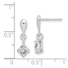 Lex & Lu Sterling Silver w/Rhodium CZ Dangle Earrings - 4 - Lex & Lu