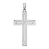 Lex & Lu 14k White Gold Solid Cross Pendant LAL90310 - Lex & Lu