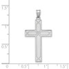 Lex & Lu 14k White Gold Solid Cross Pendant LAL90310 - 3 - Lex & Lu