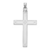 Lex & Lu 14k White Gold Solid Cross Pendant LAL90311 - Lex & Lu