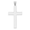 Lex & Lu 14k White Gold Polished Cross Pendant LAL90312 - Lex & Lu