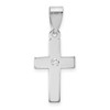 Lex & Lu 14k White Gold .01ct. Diamond Cross Pendant LAL90315 - Lex & Lu