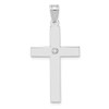 Lex & Lu 14k White Gold .02ct. Diamond Cross Pendant LAL90318 - Lex & Lu