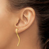 Lex & Lu 14k Yellow Gold Long Curled Post Earrings - 3 - Lex & Lu