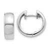 Lex & Lu 14k White Gold Hinged Hoop Earrings LAL90349 - Lex & Lu