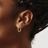 Lex & Lu 14k Yellow Gold 1.5mm Polished Round Endless Hoop Earrings LAL90352 - 3 - Lex & Lu