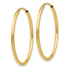 Lex & Lu 14k Yellow Gold 1.5mm Polished Round Endless Hoop Earrings LAL90356 - 2 - Lex & Lu