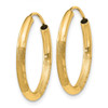 Lex & Lu 14k Yellow Gold 2mm Satin D/C Endless Hoop Earrings LAL90372 - 2 - Lex & Lu