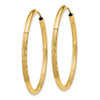 Lex & Lu 14k Yellow Gold 2mm Satin D/C Endless Hoop Earrings LAL90374 - 2 - Lex & Lu