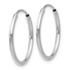 Lex & Lu 14k White Gold 1.5mm Polished Endless Hoop Earrings LAL90378 - 2 - Lex & Lu