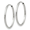 Lex & Lu 14k White Gold 1.5mm Polished Endless Hoop Earrings LAL90379 - 2 - Lex & Lu