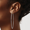 Lex & Lu 14k White Gold 1.5mm Polished Endless Hoop Earrings LAL90387 - 3 - Lex & Lu