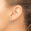 Lex & Lu 14k White Gold 1.5mm D/C Endless Hoop Earrings LAL90390 - 3 - Lex & Lu