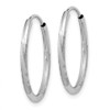Lex & Lu 14k White Gold 1.5mm D/C Endless Hoop Earrings LAL90391 - 2 - Lex & Lu